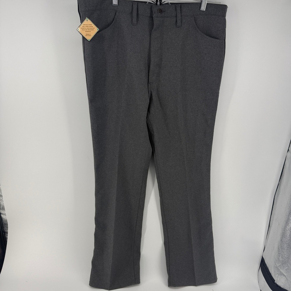 Wrangler‎ Wrancher Boot Jeans 40x34 Mens Heather Grey 82HG Made in USA NWT - Picture 2 of 9